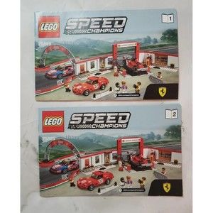 Lego 75889 Speed Champions Ferrari Ultimate Station Instruction Booklets 1 & 2